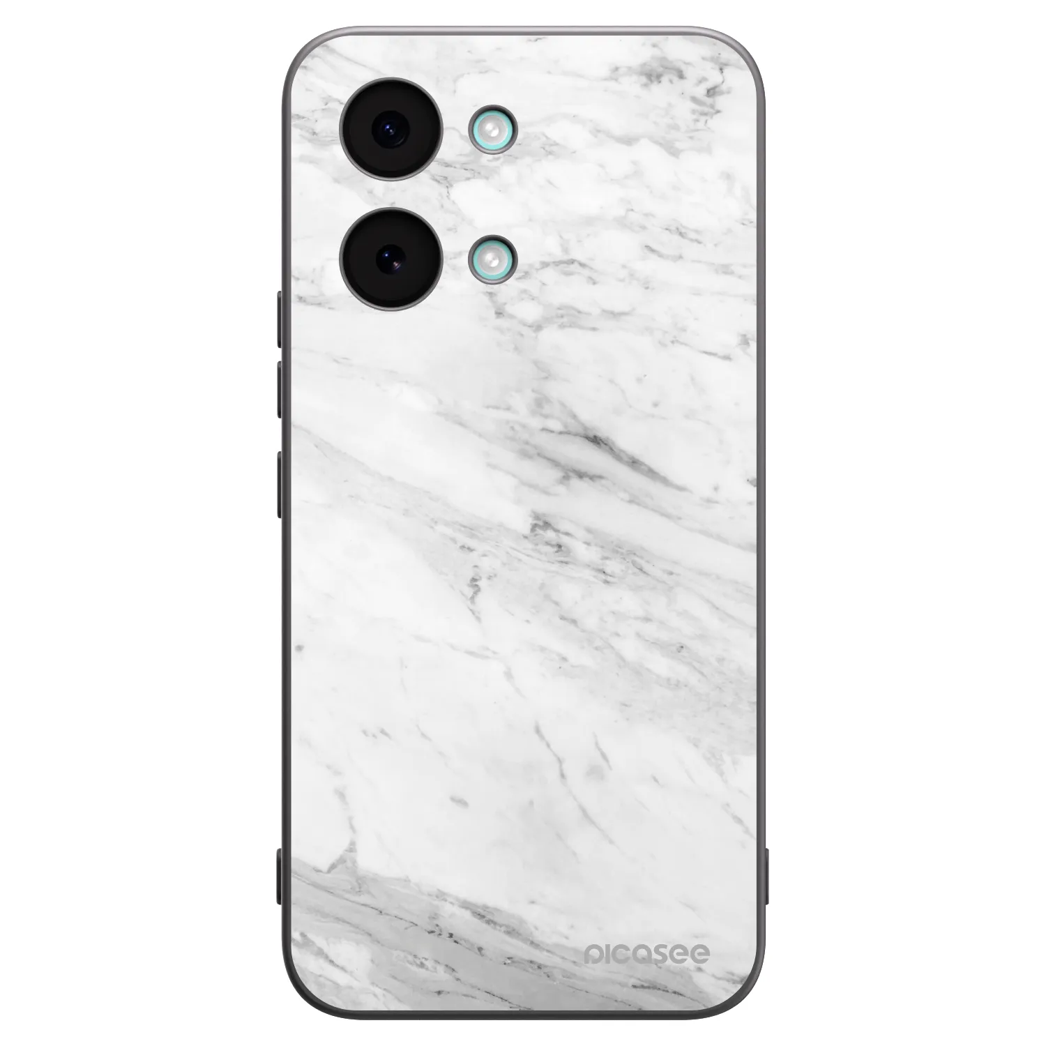 Picasee crna silikonska maskica za Xiaomi Poco X8 Pro Max - White marble