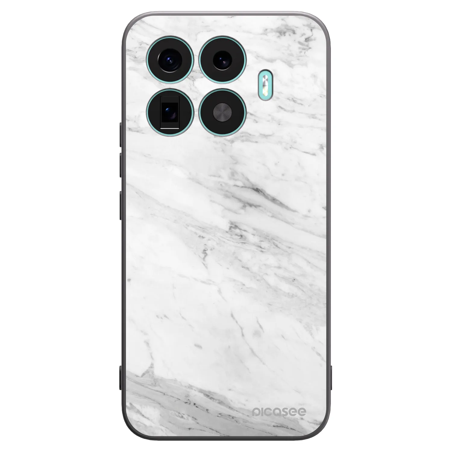 Picasee crna silikonska maskica za Xiaomi 17T Pro - White marble