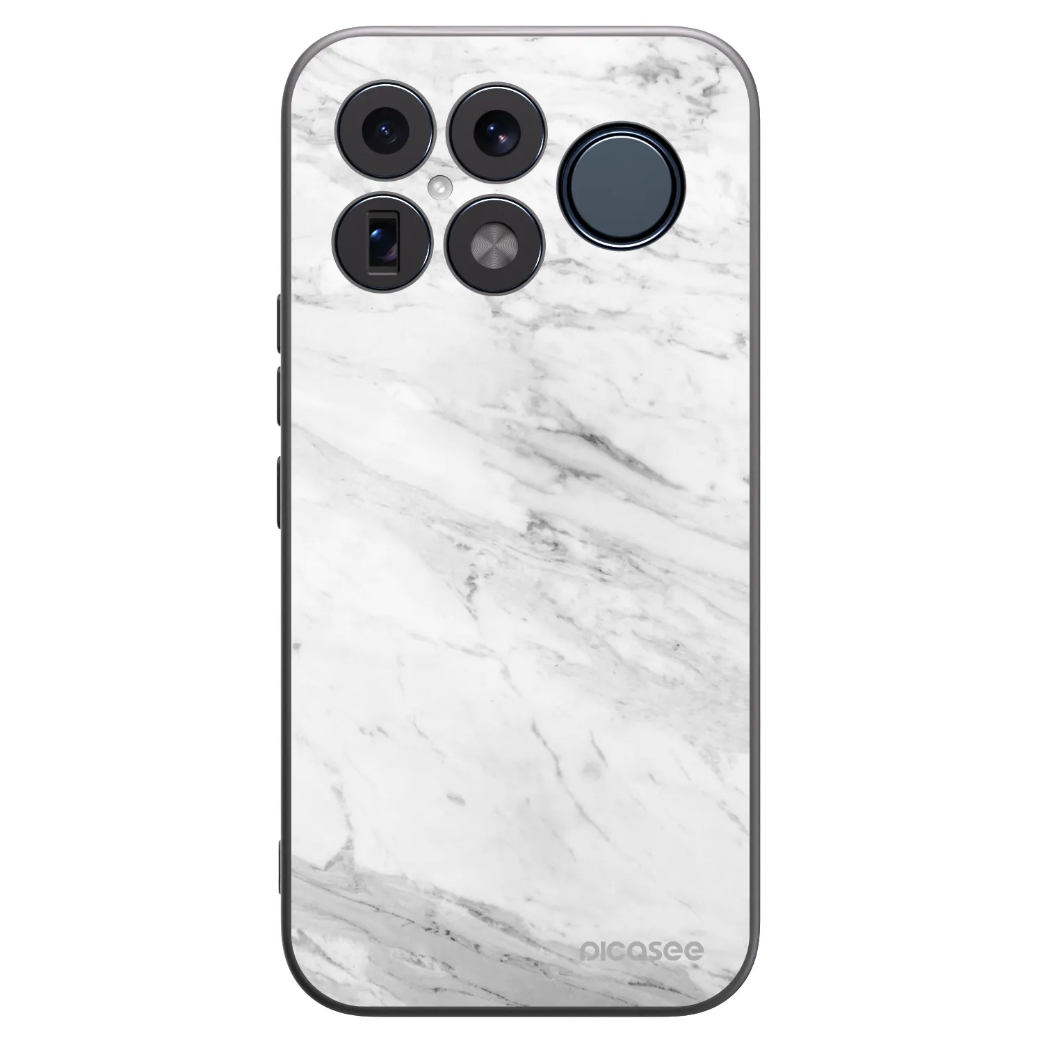 Picasee crna silikonska maskica za Xiaomi Poco F8 Ultra - White marble