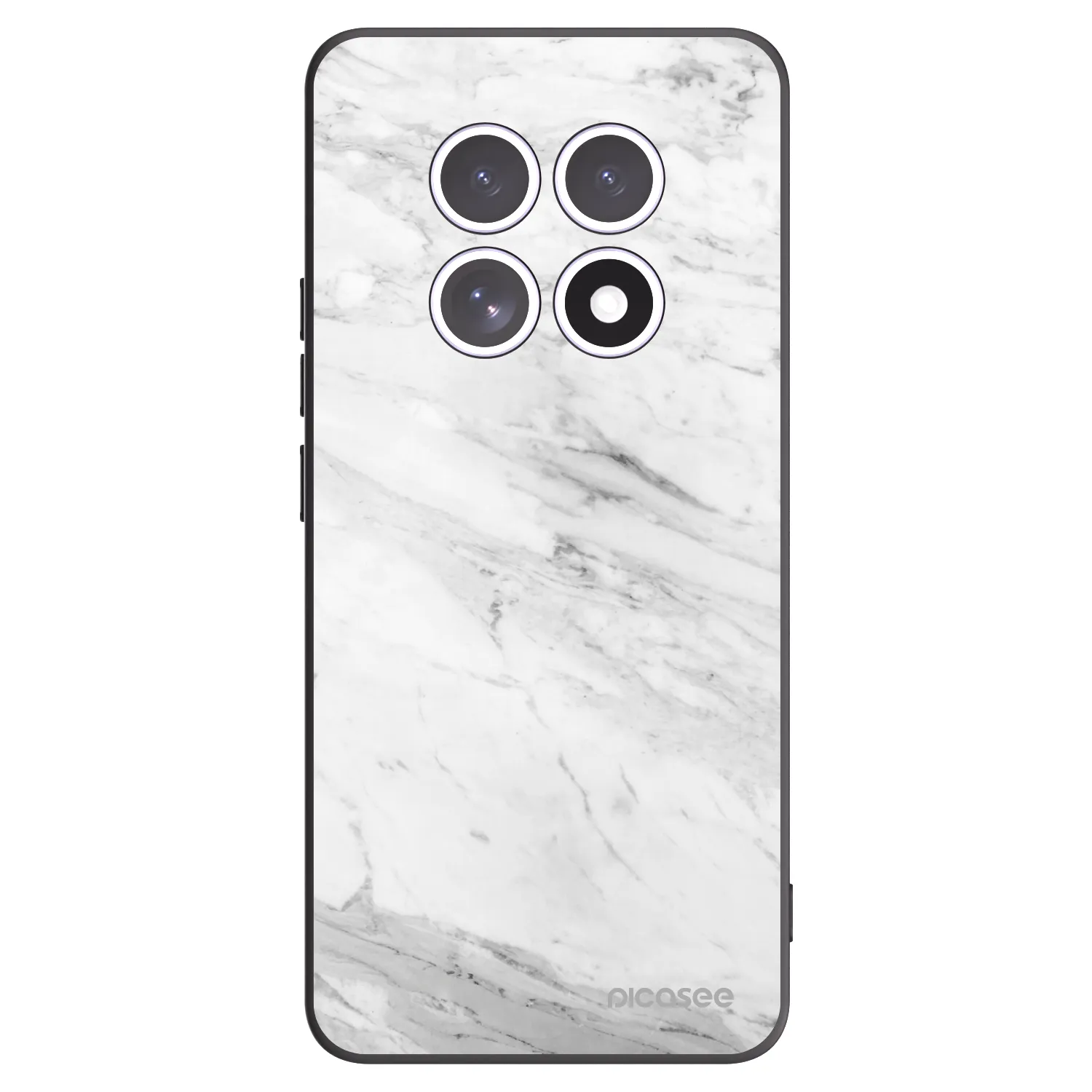 Picasee crna silikonska maskica za Xiaomi Redmi Note 15 5G - White marble