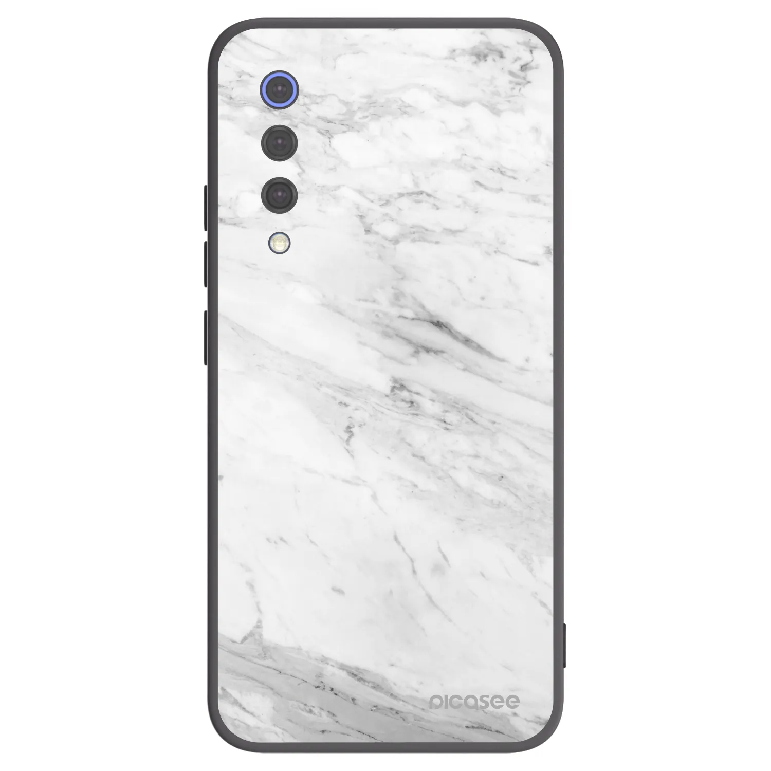 Picasee crna silikonska maskica za Xiaomi Mi 9 SE - White marble