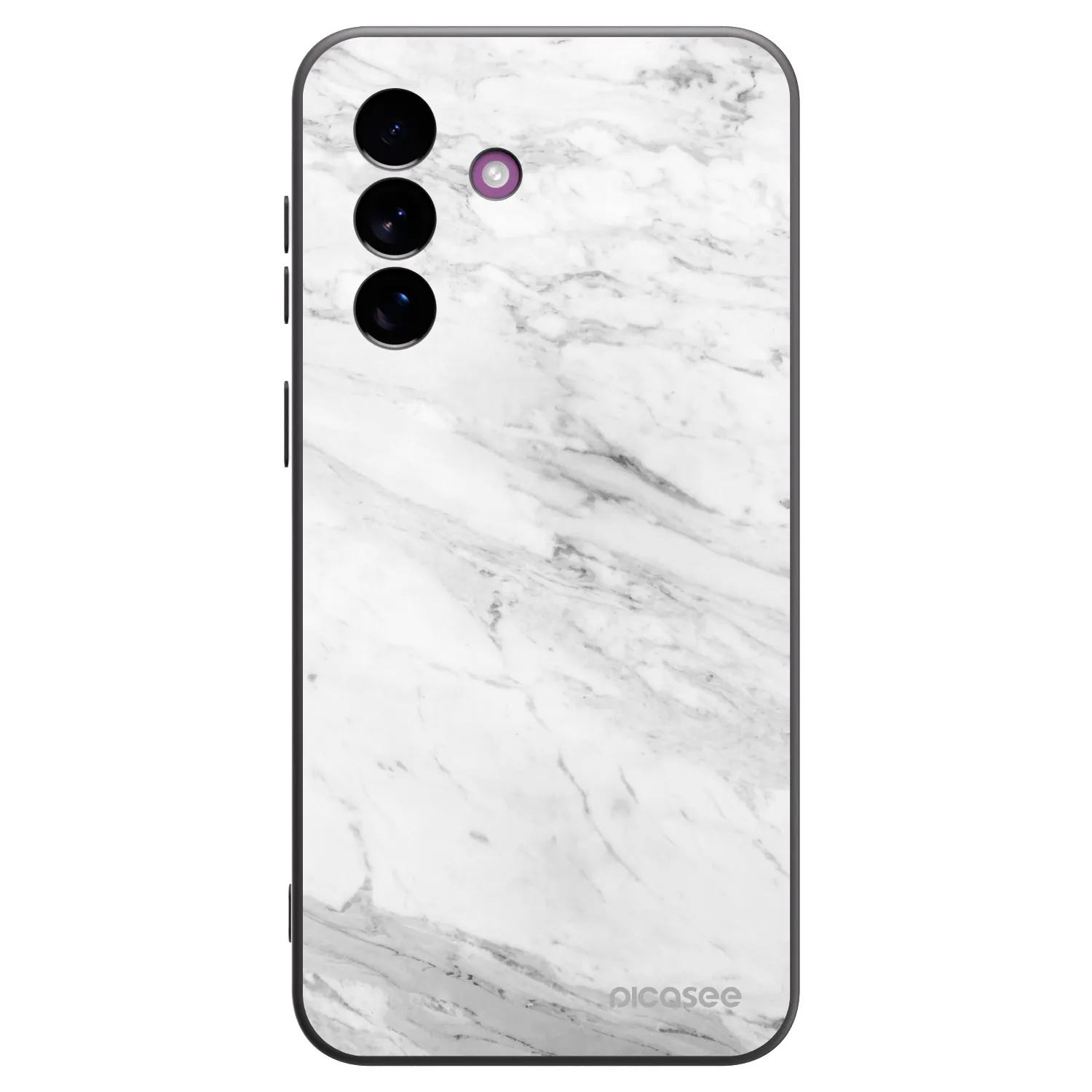 Picasee crna silikonska maskica za Samsung Galaxy A37 - White marble