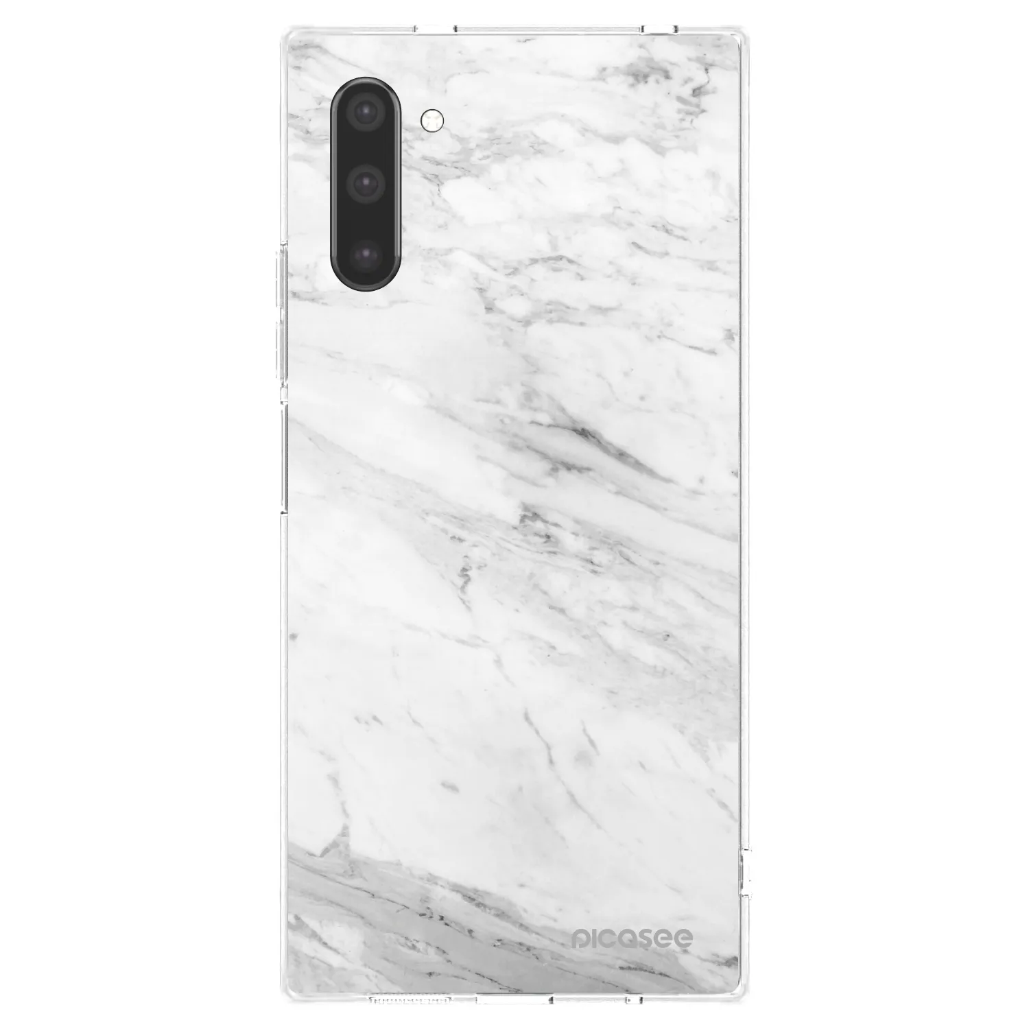 Picasee silikonska prozirna maskica za Samsung Galaxy Note 10 N970F - White marble