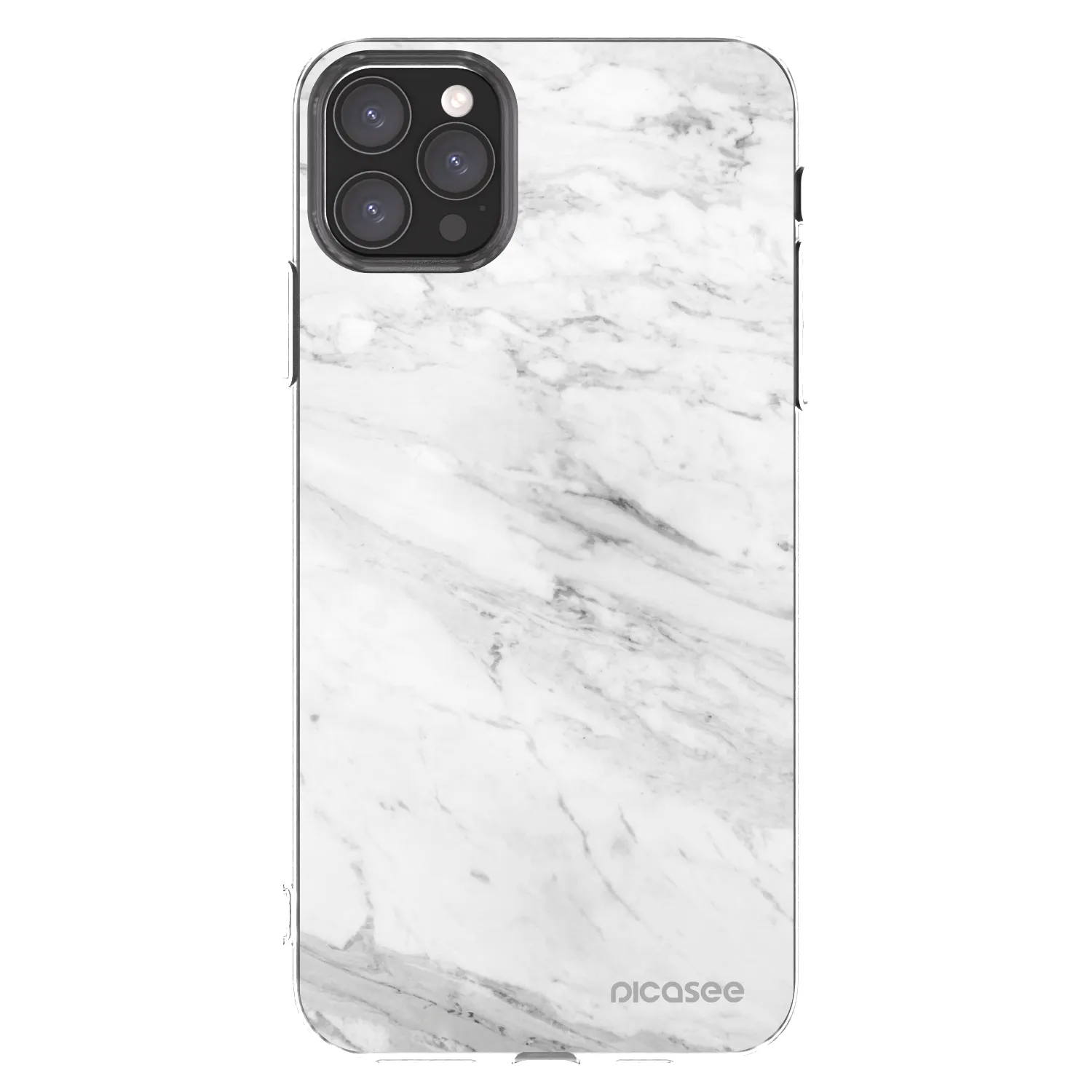 Picasee silikonska prozirna maskica za Apple iPhone 11 Pro Max - White marble