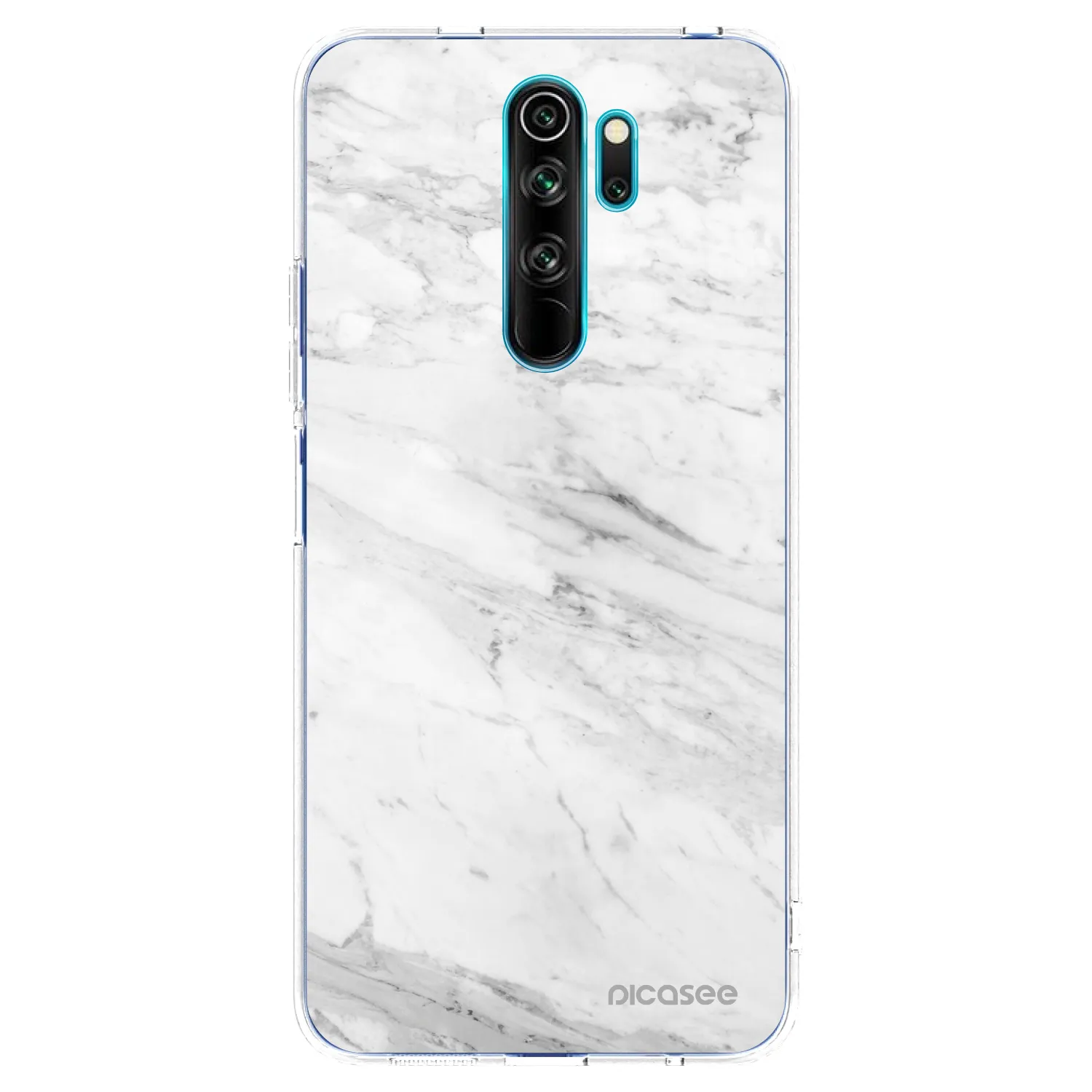 Picasee silikonska prozirna maskica za Xiaomi Redmi Note 8 Pro - White marble