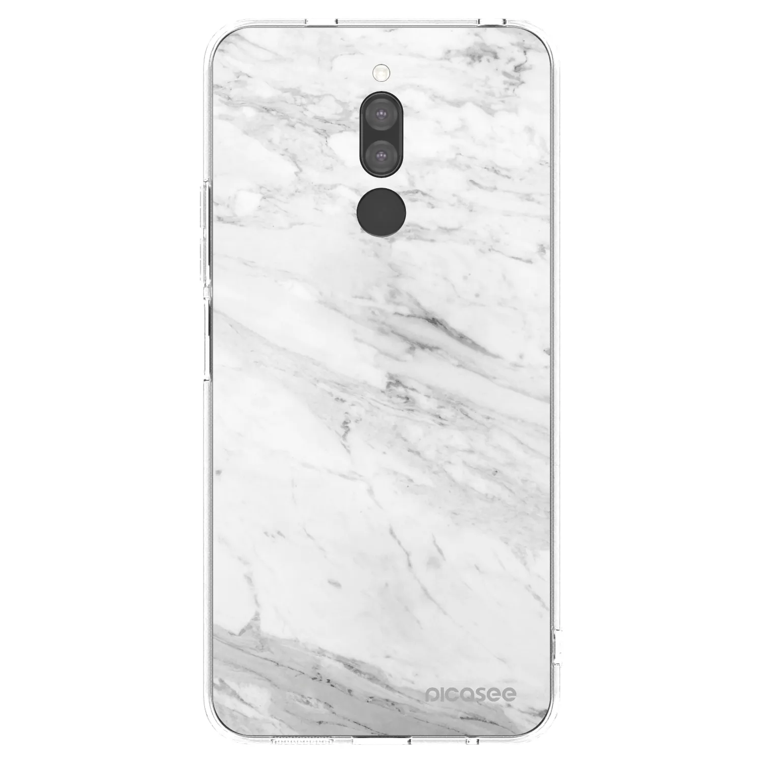 Picasee silikonska prozirna maskica za Xiaomi Redmi 8 - White marble