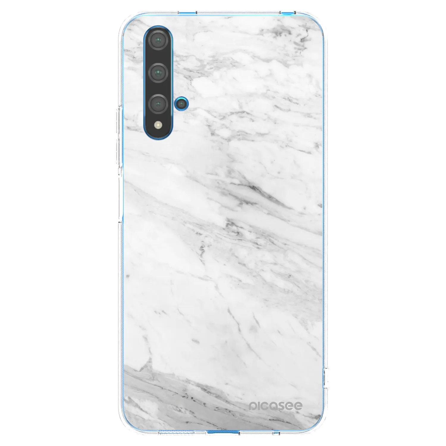Picasee silikonska prozirna maskica za Huawei Nova 5T - White marble