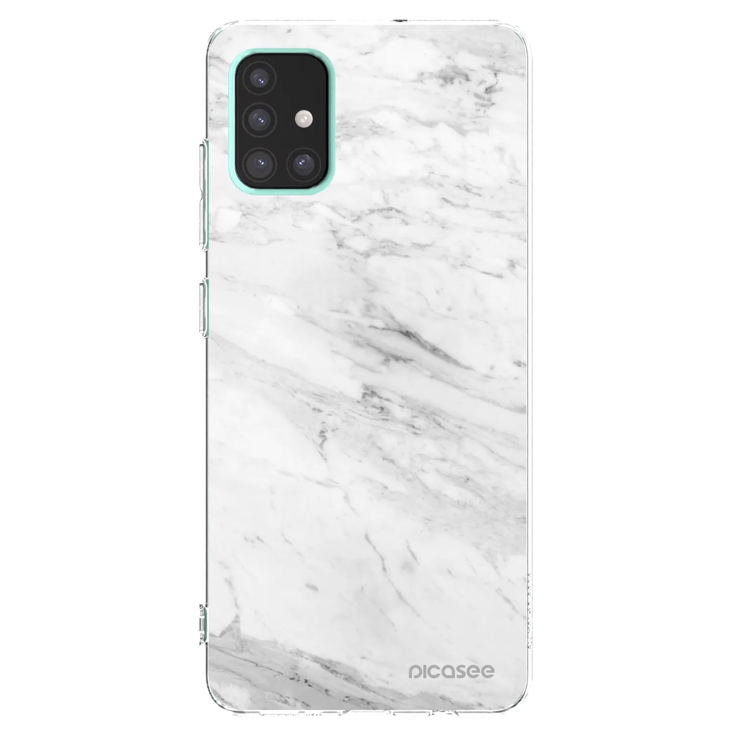 Picasee silikonska prozirna maskica za Samsung Galaxy A51 A515F - White marble