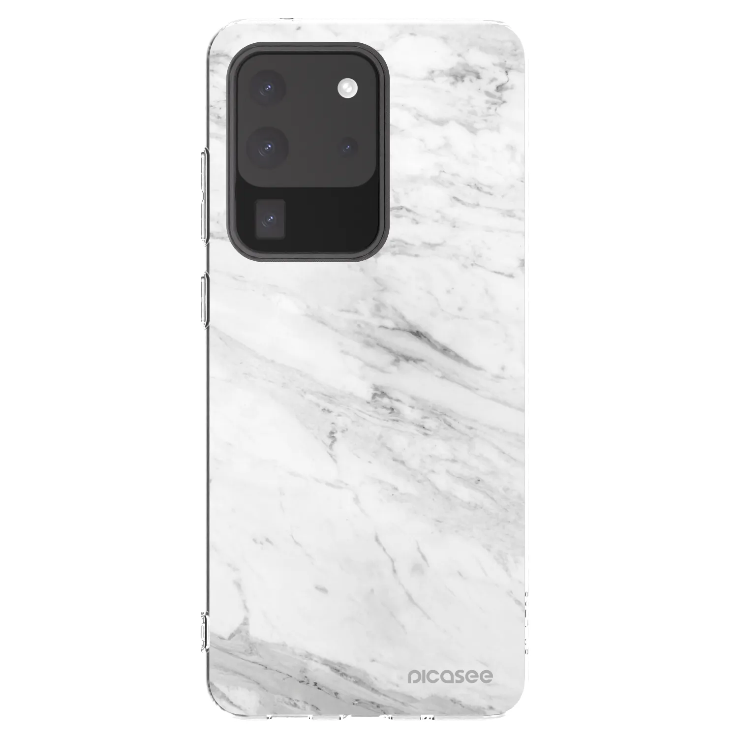 Picasee silikonska prozirna maskica za Samsung Galaxy S20 Ultra 5G G988F - White marble
