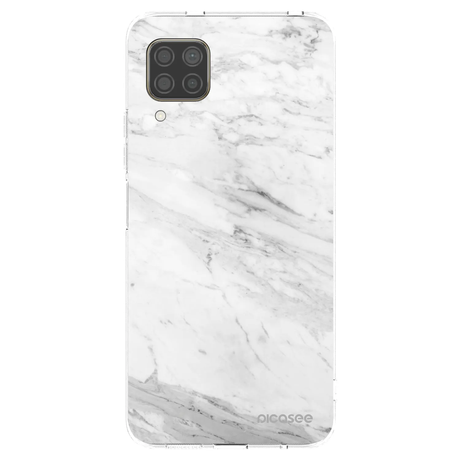 Picasee silikonska prozirna maskica za Huawei P40 Lite - White marble