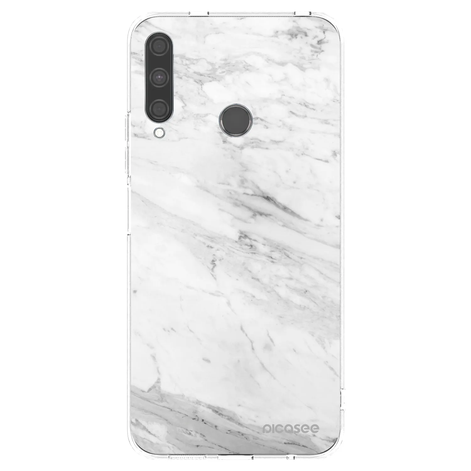 Picasee silikonska prozirna maskica za Huawei P40 Lite E - White marble