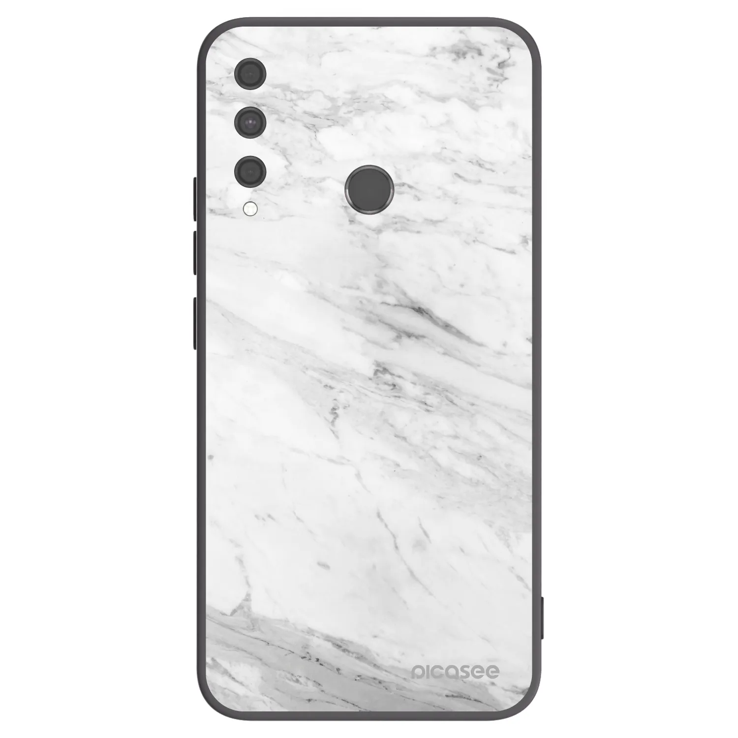 Picasee crna silikonska maskica za Huawei P40 Lite E - White marble