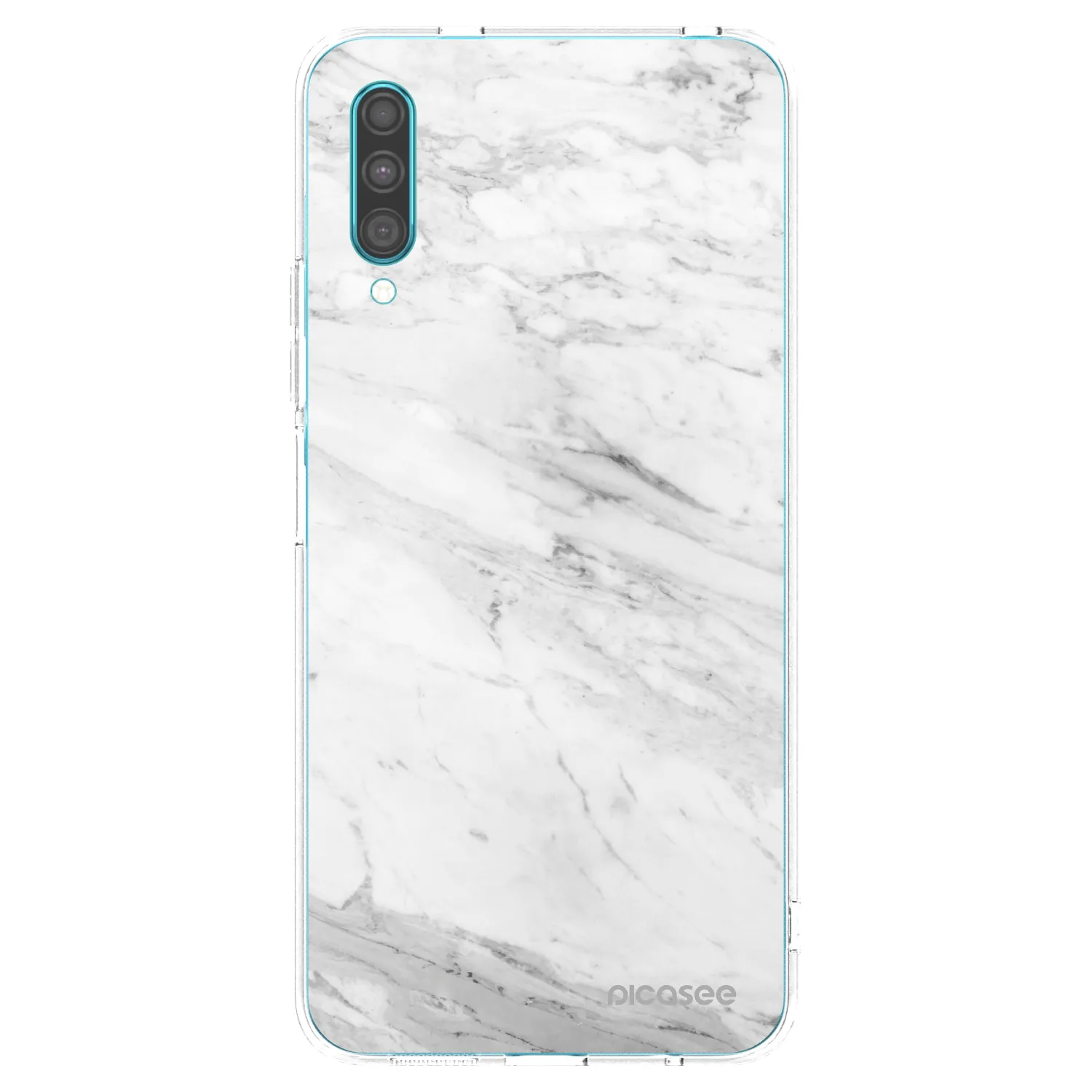 Picasee silikonska prozirna maskica za Samsung Galaxy A30s A307F - White marble