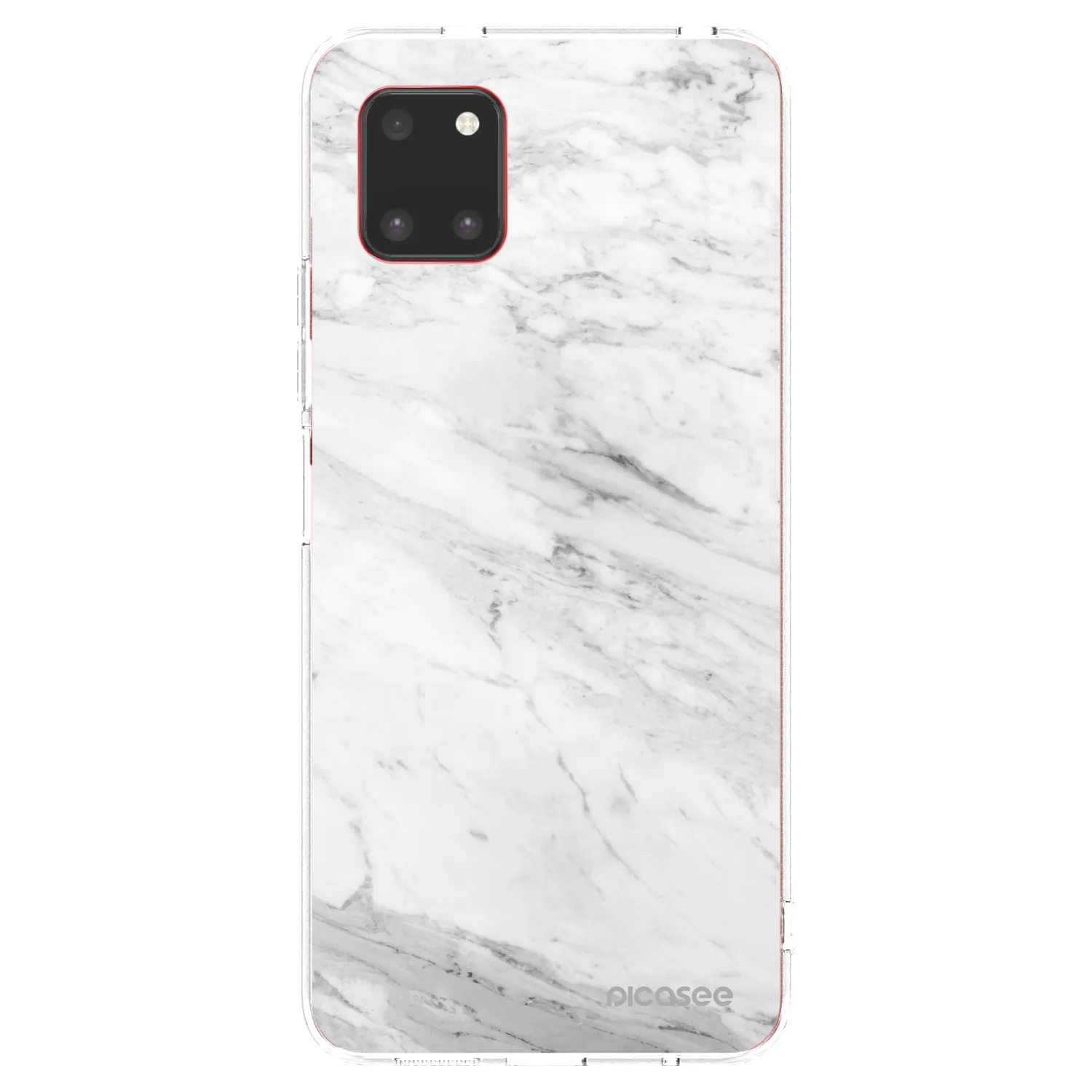 Picasee silikonska prozirna maskica za Samsung Galaxy Note 10 Lite N770F - White marble