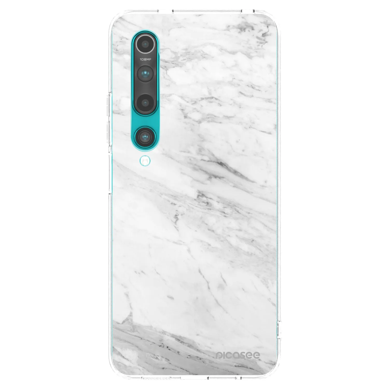 Picasee silikonska prozirna maskica za Xiaomi Mi 10 - White marble
