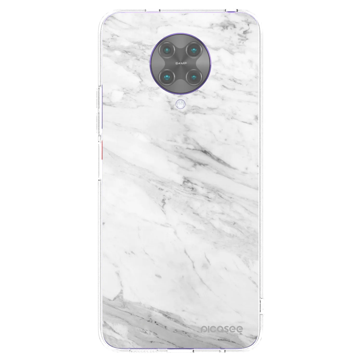 Picasee silikonska prozirna maskica za Xiaomi Poco F2 Pro - White marble