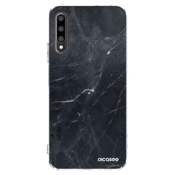 Picasee silikonska prozirna maskica za Honor 9X Pro - Black marble