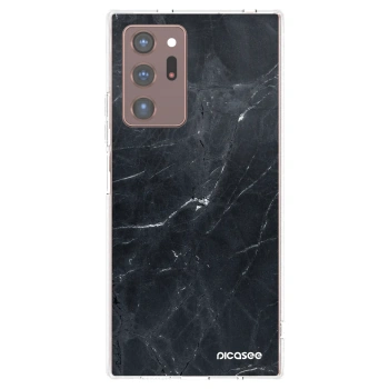 Picasee silikonska prozirna maskica za Samsung Galaxy Note 20 Ultra - Black marble