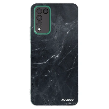 Picasee silikonska prozirna maskica za Honor 10X Lite - Black marble