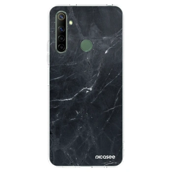Picasee silikonska prozirna maskica za Realme 6i - Black marble