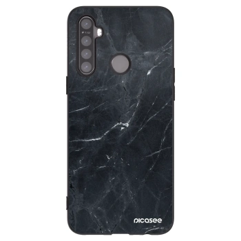 Picasee crna silikonska maskica za Realme 6i - Black marble