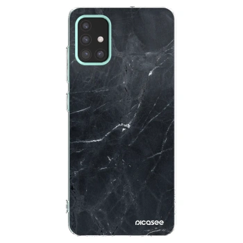 Picasee silikonska prozirna maskica za Samsung Galaxy M31s - Black marble