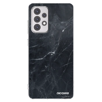 Picasee silikonska prozirna maskica za Samsung Galaxy A52 5G A525F - Black marble