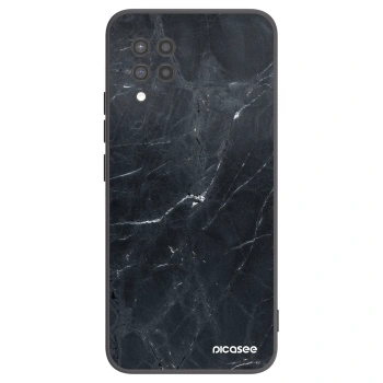 Picasee crna silikonska maskica za Samsung Galaxy A42 A426B - Black marble