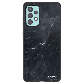 Picasee crna silikonska maskica za Samsung Galaxy A72 A725F - Black marble
