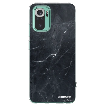 Picasee silikonska prozirna maskica za Xiaomi Redmi Note 10 Pro - Black marble