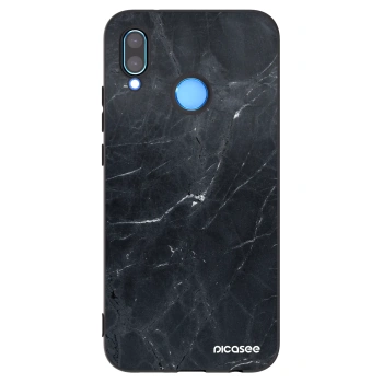 Picasee crna silikonska maskica za Huawei P20 Lite - Black marble