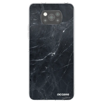Picasee crna silikonska maskica za Xiaomi Poco X3 Pro - Black marble