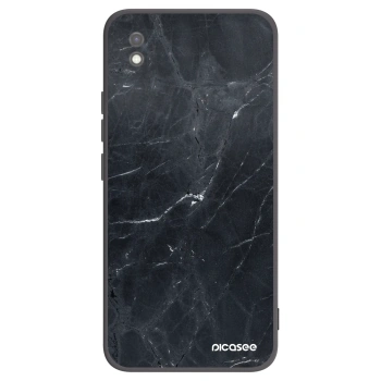 Picasee crna silikonska maskica za Xiaomi Redmi 9AT - Black marble