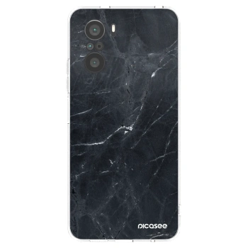 Picasee silikonska prozirna maskica za Xiaomi Poco F3 - Black marble