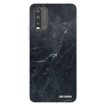 Picasee crna silikonska maskica za Xiaomi Redmi 9T - Black marble