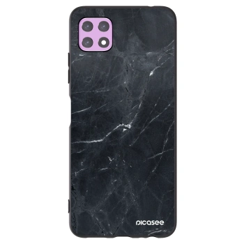 Picasee crna silikonska maskica za Samsung Galaxy A22 A226B 5G - Black marble