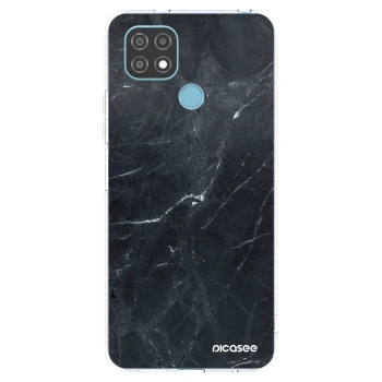 Picasee silikonska prozirna maskica za Realme C21 - Black marble