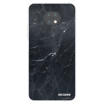 Picasee silikonska prozirna maskica za Xiaomi Redmi Note 9T - Black marble