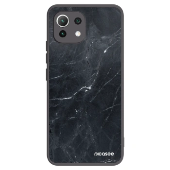 Picasee crna silikonska maskica za Xiaomi 11 Lite 5G NE - Black marble