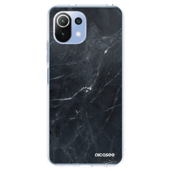Picasee silikonska prozirna maskica za Xiaomi 11 Lite 5G NE - Black marble