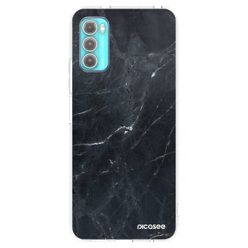 Picasee silikonska prozirna maskica za Motorola Moto G60 - Black marble