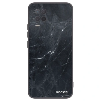 Picasee crna silikonska maskica za Realme 8 5G - Black marble