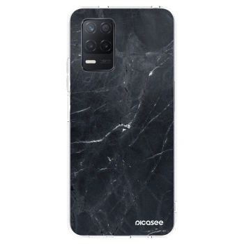Picasee silikonska prozirna maskica za Realme 8 5G - Black marble