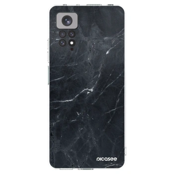 Picasee silikonska prozirna maskica za Xiaomi Redmi Note 11 - Black marble