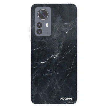 Picasee silikonska prozirna maskica za Xiaomi 12 Pro - Black marble
