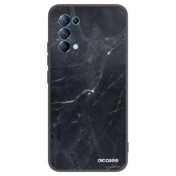 Picasee crna silikonska maskica za OPPO Reno 5 5G - Black marble