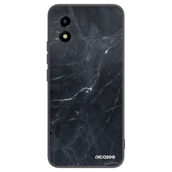 Picasee crna silikonska maskica za Vivo Y01 - Black marble