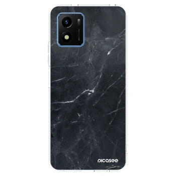 Picasee silikonska prozirna maskica za Vivo Y01 - Black marble