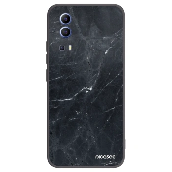 Picasee crna silikonska maskica za Vivo Y52 5G - Black marble