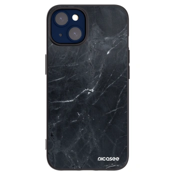 Picasee crna silikonska maskica za Apple iPhone 14 - Black marble